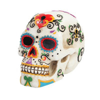 PACIFIC GIFTWARE 5.5 Inch Multicolor Patterned Day of The Dead Skull Statue Figurine