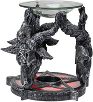 Summit Collection Baphomet Sabbatic Goat Diety Head 5.25" Tall Oil Burner Tart Warmer Aroma Scent Statue Votive Holder Home Fragrance Aroma Accessory Figurine