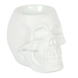 PACIFIC GIFTWARE White Skull Aromatherapy Oil Burner Wax Warmer Tealight Holder