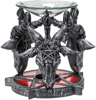 Summit Collection Baphomet Sabbatic Goat Diety Head 5.25" Tall Oil Burner Tart Warmer Aroma Scent Statue Votive Holder Home Fragrance Aroma Accessory Figurine