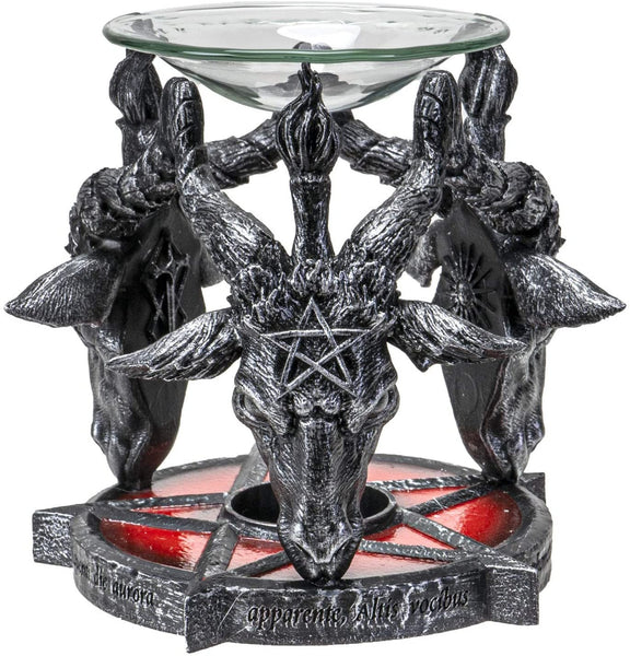 Summit Collection Baphomet Sabbatic Goat Diety Head 5.25" Tall Oil Burner Tart Warmer Aroma Scent Statue Votive Holder Home Fragrance Aroma Accessory Figurine