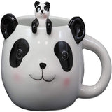 JAPAN COLLECTION Cute Panda Ceramic Coffee Tea Mug with Baby Panda Spoon Set