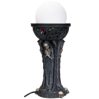 BOTEGA EXCLUSIVE Gothic Fallen Angel of Death Demonic Satan Worshiper Round Orb Table Lamp Decorative Accent