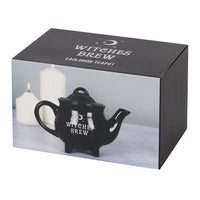 ALCHEMY ENGLAND DESIGN Witches Brew Black Ceramic Tea Pot