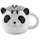 JAPAN COLLECTION Cute Panda Ceramic Coffee Tea Mug with Baby Panda Spoon Set