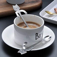 JAPAN COLLECTION Silver 4.5 inches Long Handle Mixing Stirring Tea Spoon