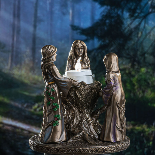 PACIFIC GIFTWARE Triple Goddess Mother Maiden Crone Candle Holder Home Decor Figurine