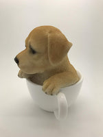 PACIFIC GIFTWARE Adorable Teacup Pet Pals Puppy Collectible Figurine 5.75 Inches (Yorkie)