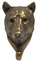 PACIFIC GIFTWARE Wild Animal Bear Head Single Wall Hook Hanger Animal Shape Rustic Faux Bronze Decorative Wall Sculpture