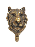 PACIFIC GIFTWARE Wild Animal Head Single Wall Hook Hanger Animal Shape Rustic Faux Bronze Decorative Wall Sculpture (Tiger)