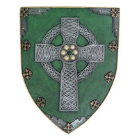 PACIFIC GIFTWARE Celtic Cross Warriors Faith Shield Wall Sculpture Decor