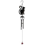 Midnight Black Cat Silhouette Wind Chime