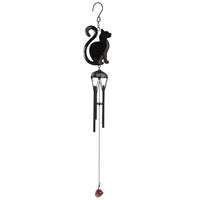 Midnight Black Cat Silhouette Wind Chime