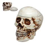 PACIFIC GIFTWARE 8 Inch Skeleton Skull Shaped Ceramic Cookie Jar Statue Figurine