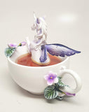 Amy Brown Art Original Enchanted Unicorn Tea Cup Fantasy Art Figurine Collectible 5.75 inch
