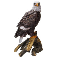 PACIFIC GIFTWARE American Bald Eagle Perching on Tree Branch Resin Figurine Statue