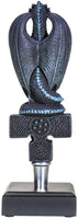 SUMMIT COLLECTION Fantasy Dragon On Celtic Cross Beer Tap Handle Display Grey Stone Sculptural Decor for Homebrew Kegerators Man Cave Bars Cool Beer Gift
