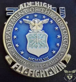 USAF Senior Airman Gray Beret Rank Coin 2 inches