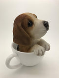 PACIFIC GIFTWARE Adorable Teacup Pet Pals Puppy Collectible Figurine 5.75 Inches (Yorkie)