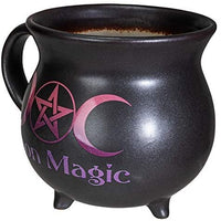 PACIFIC GIFTWARE Moon Magic Witch Cauldron Glazing Ceramic Porcelain Coffee Mug Soup Bowl