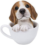 PACIFIC GIFTWARE Adorable Teacup Pet Pals Puppy Collectible Figurine 5.75 Inches (Yorkie)