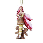 PACIFIC GIFTWARE Christmas Fairy with Gingerbread Men Hanging Ornament Amy Brown Holiday Collection Christmas Tree Hanging Ornaments 4 inch