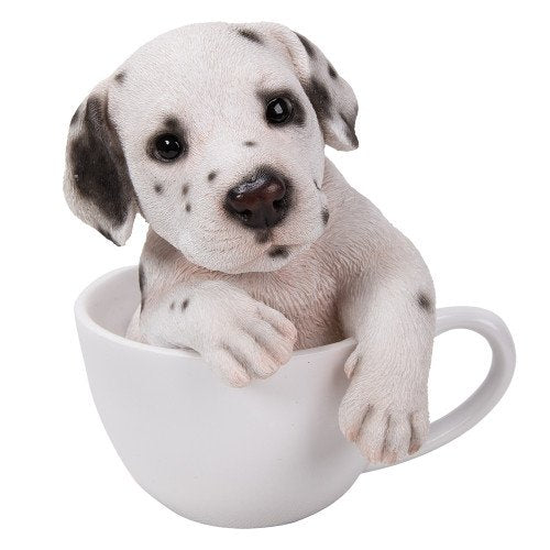 PACIFIC GIFTWARE Adorable Teacup Pet Pals Puppy Collectible Figurine 5.75 Inches -Dalmatian