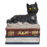 PACIFIC GIFTWARE Wiccan Black Cat Sitting Jewelry Trinket Box