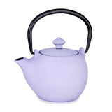 JAPAN COLLECTION Light Purple Cast Iron Round Teapot With Lid and Stainless Steel Infuser