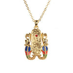 MYSTICA JEWELRY COLLECTION Egyptian Hieroglyph Golden Pewter Necklace Jewelry