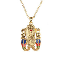 MYSTICA JEWELRY COLLECTION Egyptian Hieroglyph Golden Pewter Necklace Jewelry