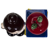 PACIFIC GIFTWARE Apple Teacher Apple Book Ceramic Salt and Pepper Shakers Set
