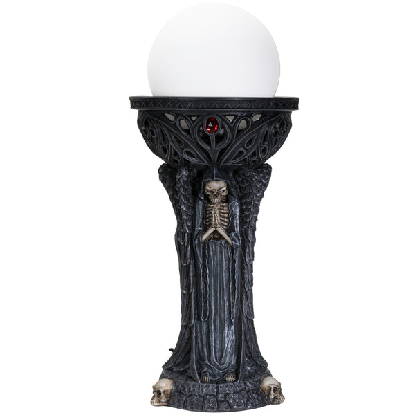 BOTEGA EXCLUSIVE Gothic Fallen Angel of Death Demonic Satan Worshiper Round Orb Table Lamp Decorative Accent