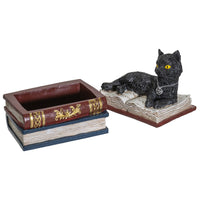 PACIFIC GIFTWARE Wiccan Black Cat Jewelry Trinket Box