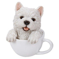 PACIFIC GIFTWARE Adorable Teacup Pet Pals Puppy Collectible Figurine 5.75 Inches (Yorkie)