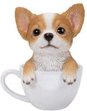 PACIFIC GIFTWARE Adorable Teacup Pet Pals Puppy Collectible Figurine 5.75 Inches (Yorkie)