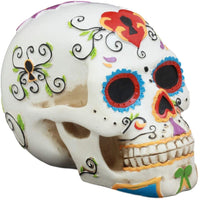 PACIFIC GIFTWARE 5.5 Inch Multicolor Patterned Day of The Dead Skull Statue Figurine