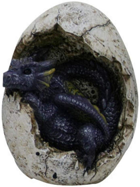 PACIFIC GIFTWARE 4.75 Inch Purple Dragon Hatchling in Egg Casing Statue Figurine