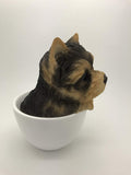 PACIFIC GIFTWARE Adorable Teacup Pet Pals Puppy Collectible Figurine 5.75 Inches (Yorkie)