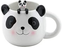 JAPAN COLLECTION Cute Panda Ceramic Coffee Tea Mug with Baby Panda Spoon Set