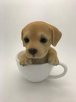 PACIFIC GIFTWARE Adorable Teacup Pet Pals Puppy Collectible Figurine 5.75 Inches (Yorkie)