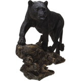 PACIFIC GIFTWARE Realistic Big Cat Black Panther Wildlife Leopard Cougar Decorative Resin figurine Statue