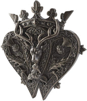 PACIFIC GIFTWARE Highland Scots Luckenbooth Wall Plaque With Stag and Thistle Cold Cast Bronze Maxine Miller