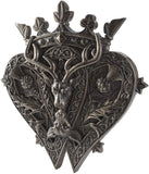 PACIFIC GIFTWARE Highland Scots Luckenbooth Wall Plaque With Stag and Thistle Cold Cast Bronze Maxine Miller