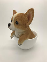 PACIFIC GIFTWARE Adorable Teacup Pet Pals Puppy Collectible Figurine 5.75 Inches (Yorkie)