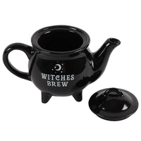 ALCHEMY ENGLAND DESIGN Witches Brew Black Ceramic Tea Pot