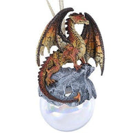 PACIFIC GIFTWARE Hyperion Dragon Glass Ball Ornament by Ruth Thompson Tree Decoration Gift Decor