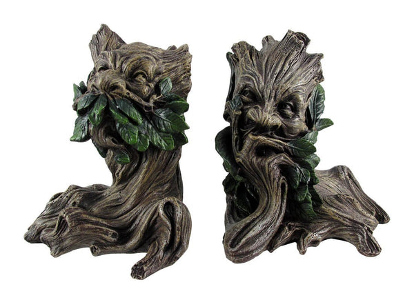 PACIFIC GIFTWARE Beautiful Green Man Greenman Decorative Bookends Tree Man