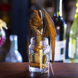 STANLEY MORRISON Liquor Moonshine Spirits Winged Dragon in Jar Resin Figurine