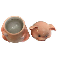 Glossy Ceramic Sculpted Cookie Jar Treat Candy Canister